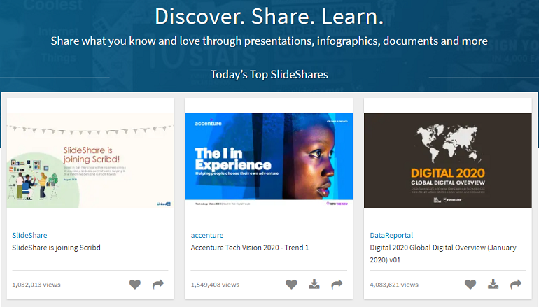 Online Presentaion Tool - SlideShare